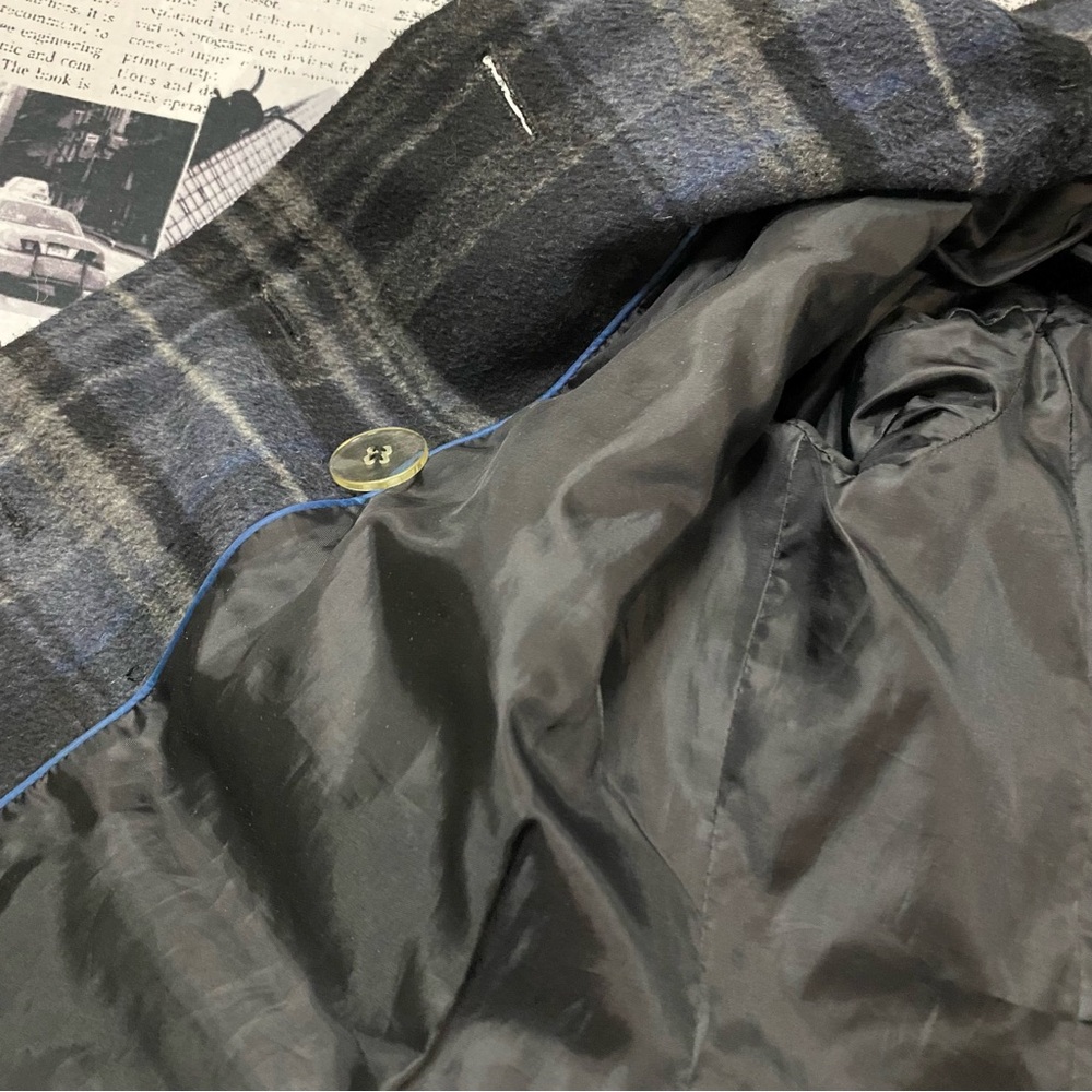 Epic Threads 2010 girls XL wool blend plaid button up winter jacket coat - Picture 9 of 9